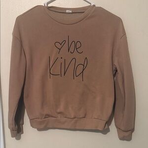SHEIN Brown 'Be Kind' Sweatshirt